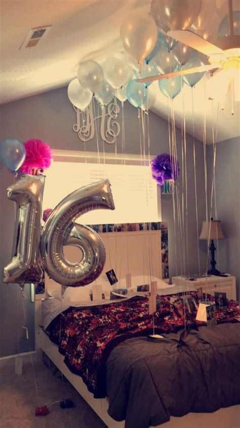 16th Birthday Surprise Idea | Birthday room decorations ...