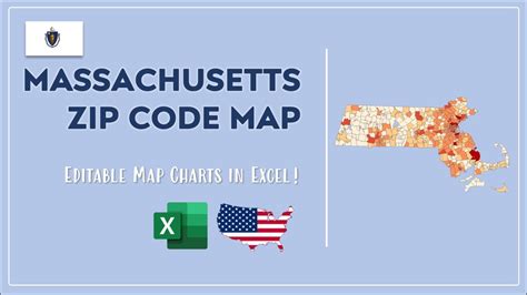 Massachusetts Zip Code Map In Excel Zip Codes List And Population Map