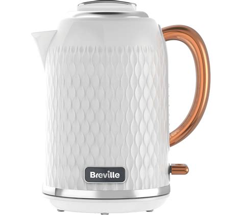With its 1.7 litre capacity, you can boil up to seven cups of. BREVILLE Curve VKT018 Jug Kettle - White & Rose Gold ...