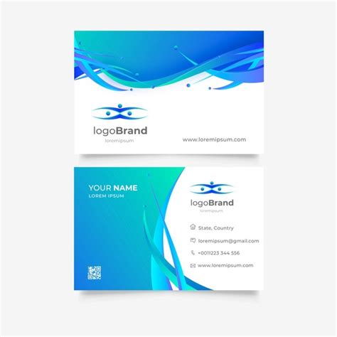 Free Vector Colorful Business Card Template With Logo