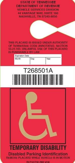 Disabled Driver Placards Vehicle Services County Clerk Guide