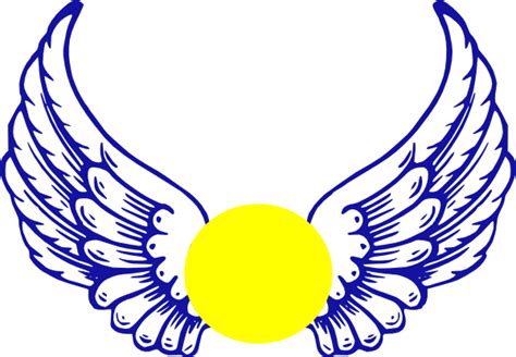 Blue Eagle Wing With Softball Clip Art at Clker