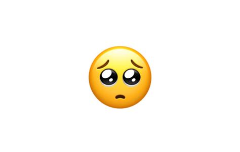 The meaning is pleading face. Emojipedia 📙 on Twitter: "New in iOS 12.1: 🥺 Pleading Face ...