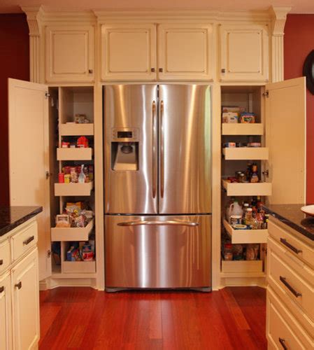 Pantry cabinets around refrigerator this is such a great idea. Pantry Around Refrigerator Home Design Ideas, Pictures ...