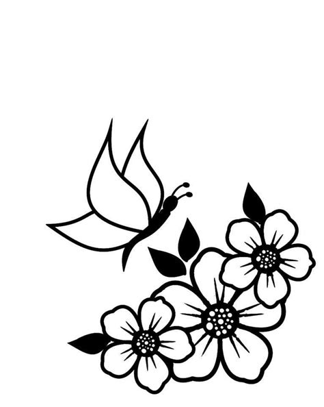 Spring Flowers Clipart Black And White Free Download On Clipartmag
