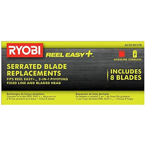 Ryobi 8 Piece Serrated Blade Replacements For Reel Easy 2 In 1 Pivoting