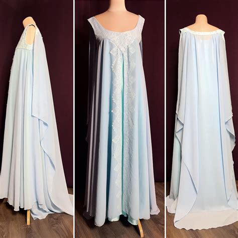 Padme Amidala Blue Nightgown Cosplay Costume Etsy