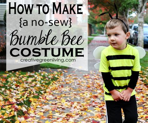 Bumble Bee Costume Tutorial Inexpensive No Sew Creative Green Living