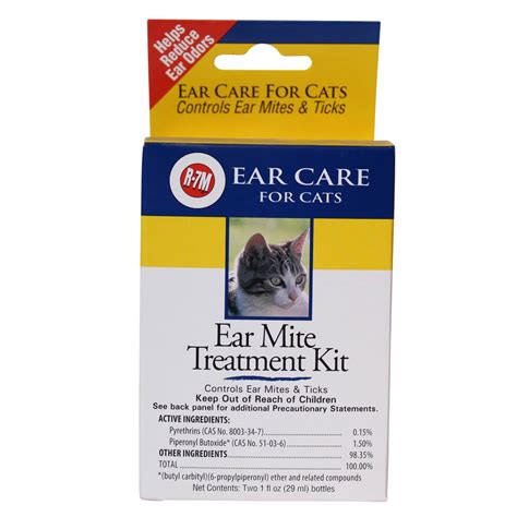 R 7m Ear Mite Treatment Kit For Cats
