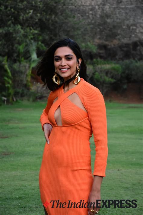 Deepika Padukone Makes Heads Turn In An Orange Cut Out Dress Fashion News The Indian Express