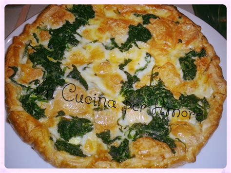 Torta salata spinaci, cotto e mozzarella | In cucina per Amore