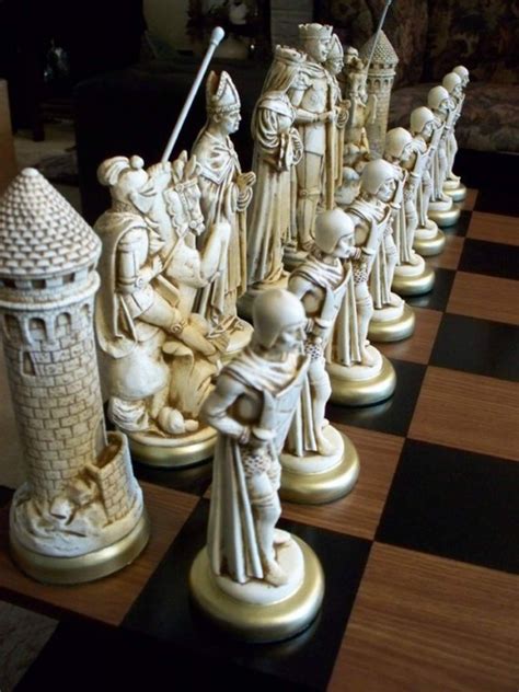 9 King Medieval Chess Set Antiqued Free Shipping By Largechess
