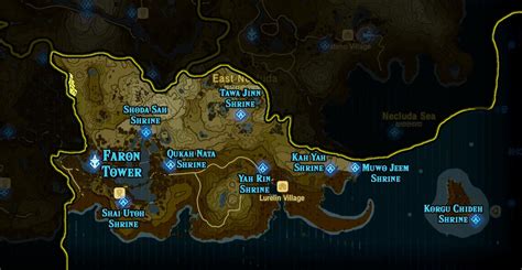 Zelda Breath Of The Wild Shrine Maps And Locations Legend Of Zelda