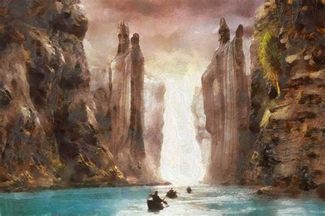 Lord Of The Rings Argonath Canvas Print Lotr Art Lotr Print Etsy