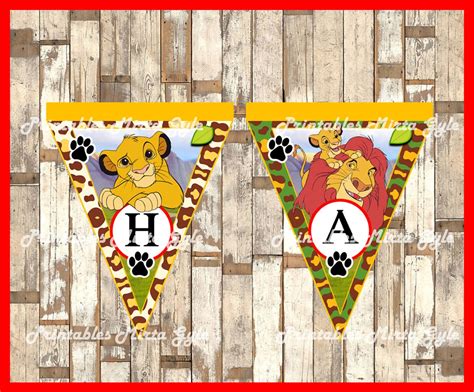 The Lion King Banner Printable The Lion King Party Banner Etsy