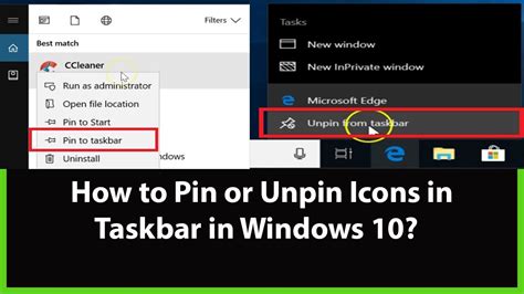 How To Pin Or Unpin Program Icons To The Taskbar On Windows Youtube
