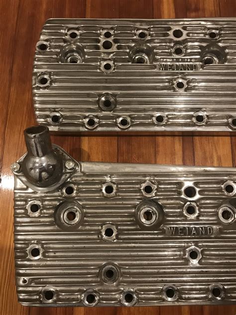 On top, are 3 two barrel carbs. 1949-1953 flathead ford polished weiand heads ****SOLD ...