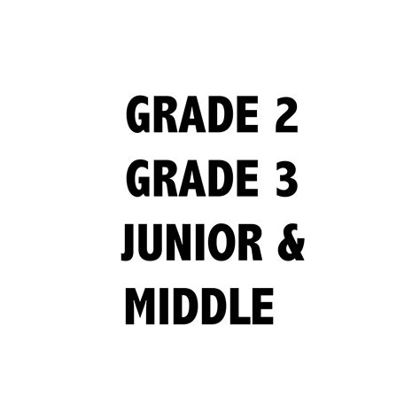 Grade 2 Grade 3 Junior And Middle