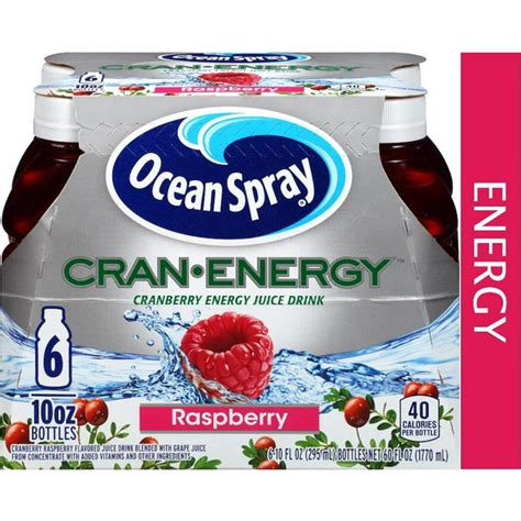 Ocean Spray Cran Energy Raspberry Juice Drink 10 Fl Oz 6 Count