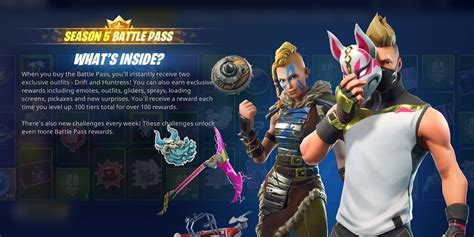 Fortnite Season 5 Update What Is In The Battle Pass What Skins Do