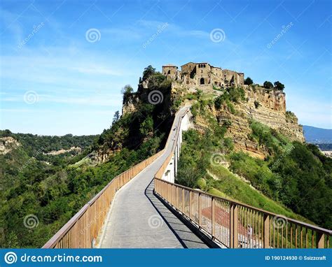 The Cityscape Of Civita Di Bagnoregio Italy Stock Photo Image Of