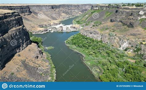 Aerial View Of The Beautiful Snake River Canyon Captured During