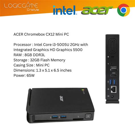 Acer Mini Pc Chromebox Cx12cx13 Series I3 5th Gen I5 8th Gen 8gb