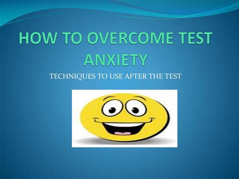 What is an example of test anxiety? PPT - HOW TO OVERCOME TEST ANXIETY PowerPoint Presentation ...