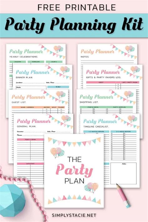 Free Party Planner Printable Printable Templates