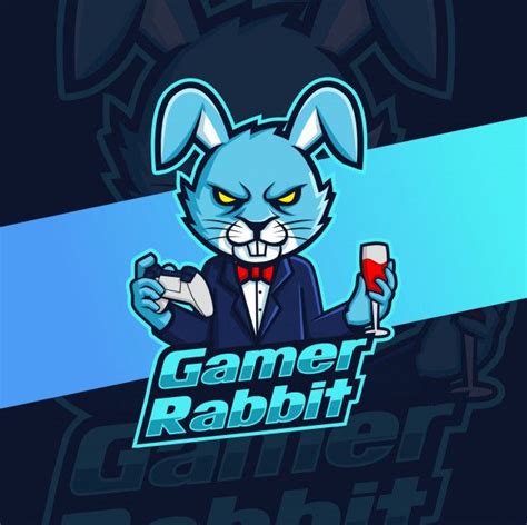 Premium Vector Gamer Rabbit Mascot Esport Logo Design Logo Design