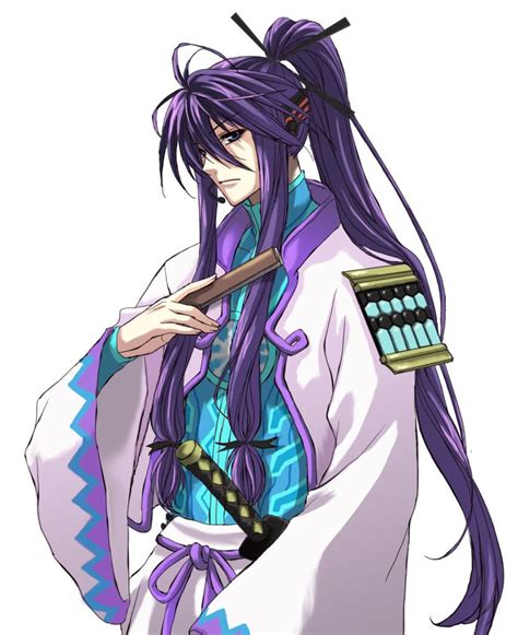 Kamui Gakupo Vocaloid Kaito Long Purple Hair Purple Eyes Gakupo