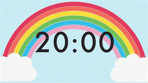 20 Minute Countdown Rainbow Timer 🌈 Countdown For Kids Classroom