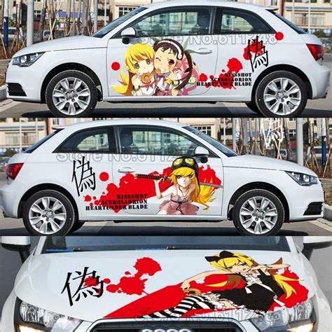 Car Styling Japanese Anime Stickers Oshino Shinobu Vinyl Sticker Decals