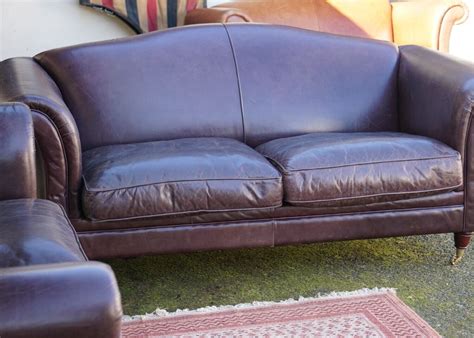 Pair Of Laura Ashley Gloucester 2 3 Seater Sofas High End Dark Brown