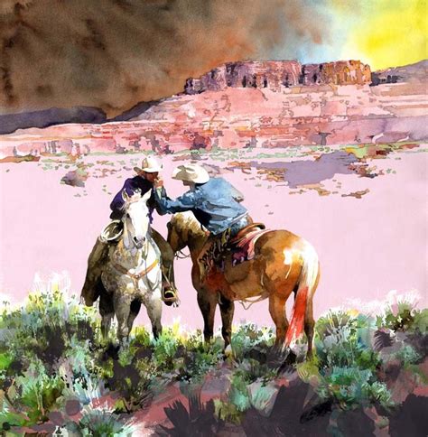 Colorful Cowboys Watercolor Horse Cowboy Artists Cowboy Art