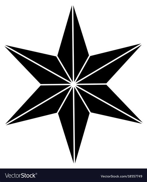 Decorative Christmas Star Ornament Icon Royalty Free Vector