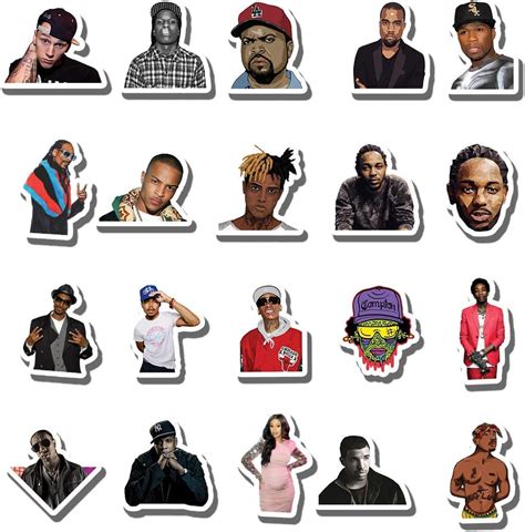Buy Pcs Stickers Pack Rapper Aesthetic Vinyl Hip Hop Rhythm And