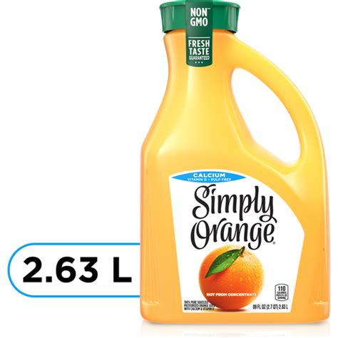 Simply Orange Juice Calcium Bottle 263 Liters Juice And Drinks