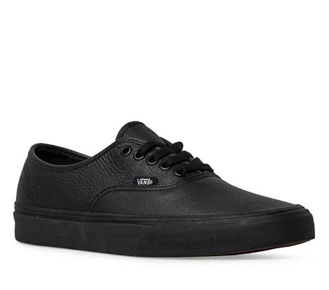 Vans Authentic Shoe Black Black Leather Footwear