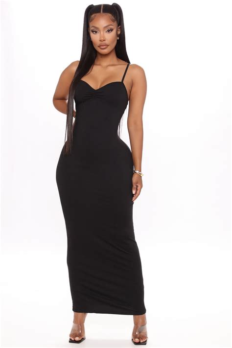 Feel Your Best Ruched Maxi Dress Black Fashion Nova Dresses Fashion Nova