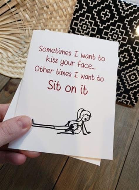 Sometimes I Want To Sit On Your Face Birthday Card Etsy