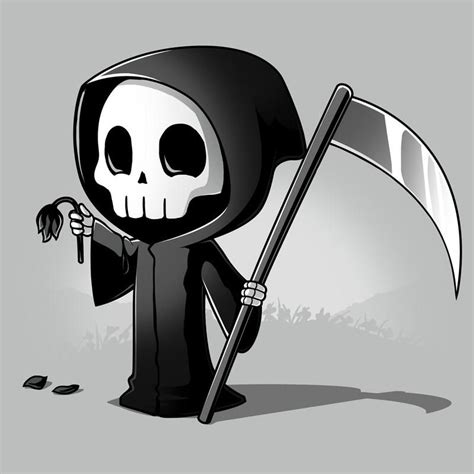 Pushing Up Daisies Grim Reaper Art Creepy Drawings Reaper Drawing