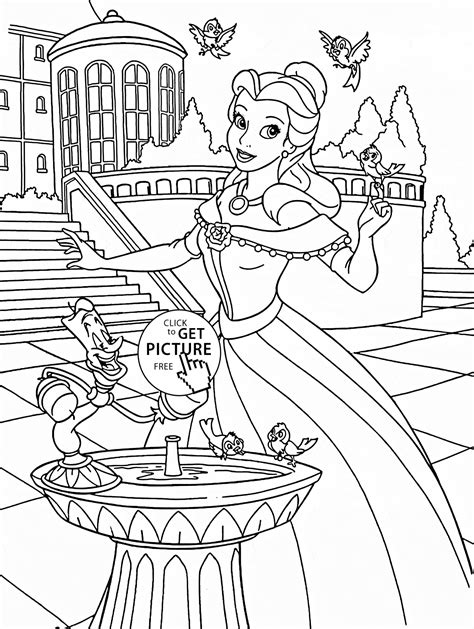 You can use our amazing online tool to color and edit the following disney princess castle coloring pages. Princess Bell in the castle coloring page for kids, disney ...