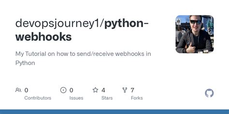 Github Devopsjourney Python Webhooks My Tutorial On How To Send