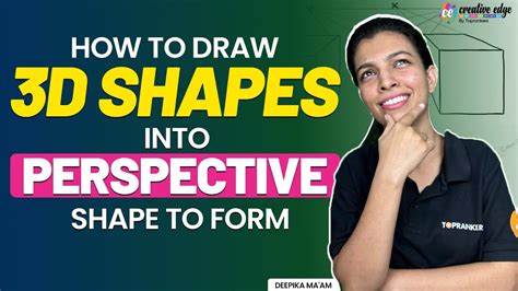how to draw 3d shapes into perspective shape tips to draw 3d shapes creativeedge youtube