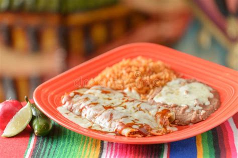 Colorful Traditional Mexican Food Dishes Stock Photo Image Of