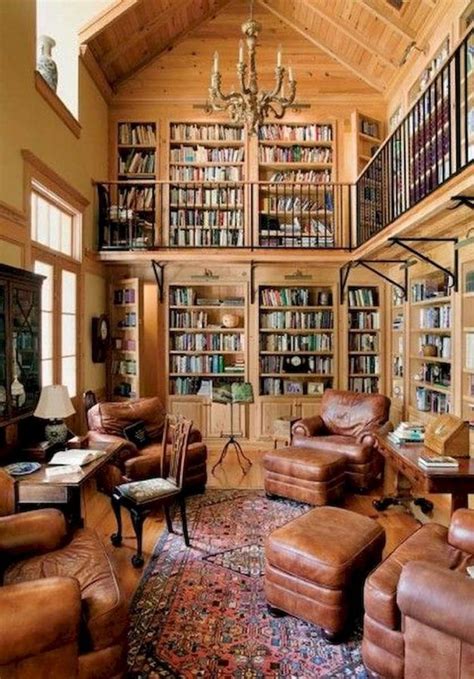 40 Super Ideas For Your Home Library With Rustic Design Home Library