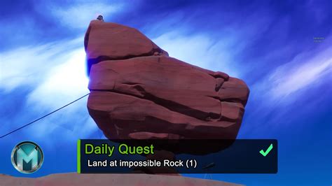 Land At Impossible Rock Fortnite Challenge Land At Impossible Rock