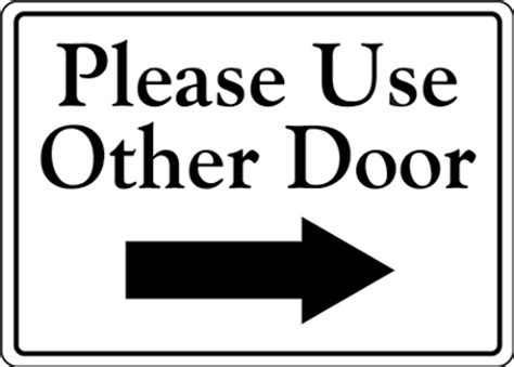Printable Please Use Other Door Sign Printable Word Searches