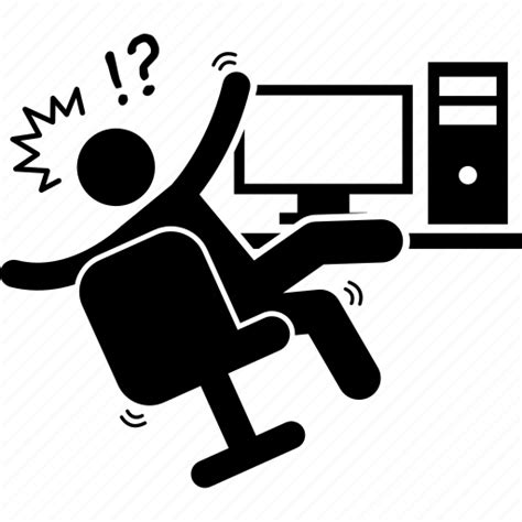 Chair Computer Internet Man Prank Surprise Trick Icon Download